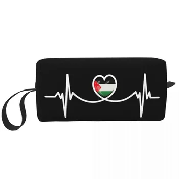 Szíve Verni Palesztina Palesztin Smink Táskák Nagy Kapacitású Kozmetikai Táska Elegáns Utazási Smink Szervező Esetben