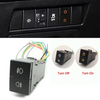 Autó Dual kulcsos Kapcsoló Kettős Kapcsoló Radar Ködlámpa Power LED Fényszóró Kapcsoló Gomb ISUZU D-MAX