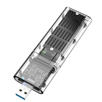 Külső M. 2 NGFF SATA SSD Burkolat nagysebességű USB3.0 Gen1 5Gb/S Átlátszó SATA-SSD Merevlemez Esetében PC
