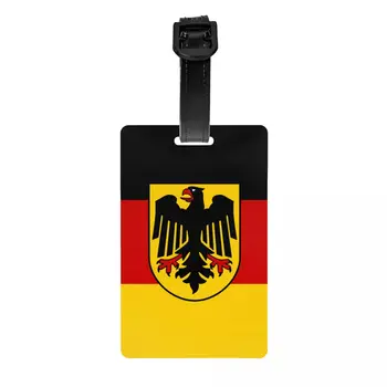 Egyéni Németország Lobogója Bőröndcímke Adatvédelmi Német Hazafias Poggyász Kategória Utazótáska Bőrönd Címke
