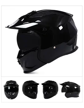 PONT ECE Jóváhagyott Kiváló Minőségű Motoros Sisak Teljes Sisak Moduláris Személyiség Off Road Racing Változékony Moto casco