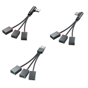 USB hálózati Elosztó 1 Férfi, 3 Nő USB 2.0 Adapter 1 3 USB Elosztó-USB Hosszabbító Kábel USB-többportos Töltés