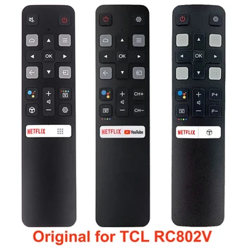 Új, Eredeti RC802V FMR1 FNR1 FUR6 FUR4 FUR7 Hang Távirányító TCL Android Smart TV Univerzális Bluetooth Távirányító