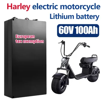 Harley Elektromos Autó Lítium Akkumulátor, Vízálló 18650 Akku 60V 20ah Két Kerék Összecsukható Citycoco Elektromos Robogó Kerékpár