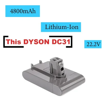 A Dyson DC31 Csere Típusú Sorozat Porszívó Akkumulátor 22.2 V 4800mAh Sweeper Lítium-Ion a 17083 18172 64167 917083