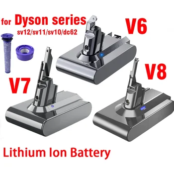 Új Dyson V6 V7 V8-as V10 Újratölthető Lítium-Ion Akkumulátorok, Abszolút Porszívó SV10 SV11 SV12 SV03 DC62 Li-ion Akkumulátor