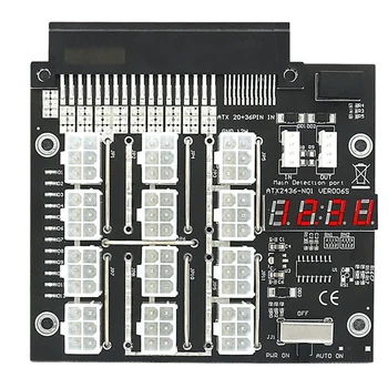 ATX 12 Portok 6Pin Breakout Board Tápegység Átalakító Flash LED TÁPEGYSÉG Dell Szerver 750W 1100W 2000W Bányászati