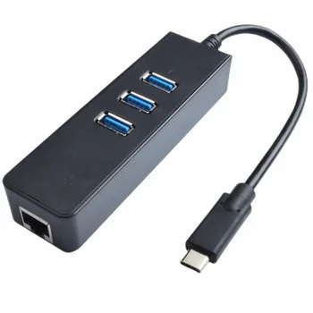 USB3.0 átalakító RJ45 Gigabit Ethernet kártya 3.0 Gigabit átalakító típus-c-HUB, 3 USB port