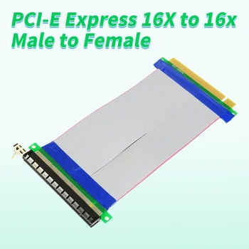 Kelő pcie PCI-E pci Express 16x Kelő kártya 16x 16x Férfi-Nő Bővítő Kártya Szalag Kábel adapter átalakító 20cm