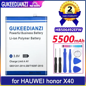 GUKEEDIANZI Akkumulátor HB506492EFW 5500mAh a HAUWEI megtiszteltetés X40 Batteria