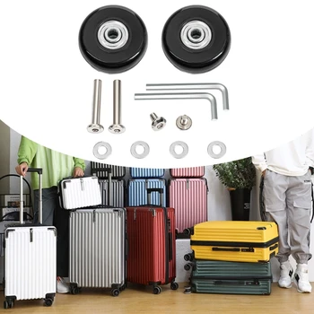 1 Készlet Gurulós Bőrönd Kerék Csere Csavart Utazás Bőrönd 50mm Csendes, Görgő, Kerék Javító Készletek, Egyszerű Telepítés