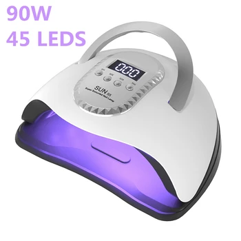 45LEDs Köröm Szárító UV LED Lámpa Köröm Erős Gyógyító Zselés körömlakkot Mozgás Érzékelő Manikűr, Pedikűr Szalon Eszköz S5