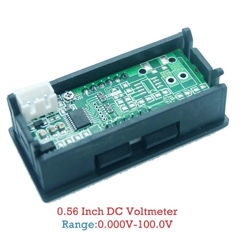 0.56 es Mini Digitális LED Kijelző 4 Bit 0-100V Voltmérő 2db Digitális Voltmérő Dc 5V 120V Feszültség Panel Méter . ' - ' . 4