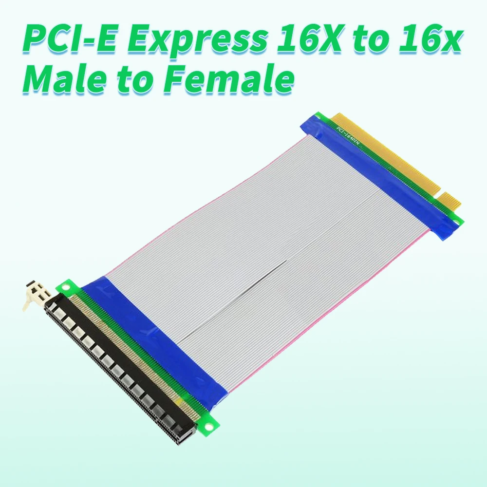 Kelő pcie PCI-E pci Express 16x Kelő kártya 16x 16x Férfi-Nő Bővítő Kártya Szalag Kábel adapter átalakító 20cm . ' - ' . 0