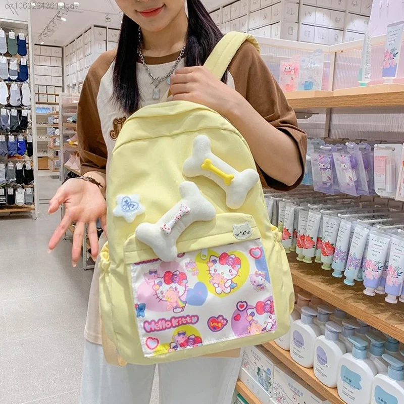 Sanrio Hello Kitty Rajzfilm Nyomtatott Nők Hátizsák Y2k Preppy Stílus Fűszeres Lányok Válltáska Új Koreai Divat Diák Iskolatáska . ' - ' . 2